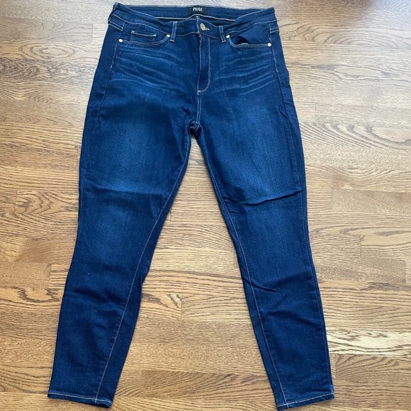 PAIGE Hoxton ankle denim jeans Size 33 14 - Picture 1 of 5